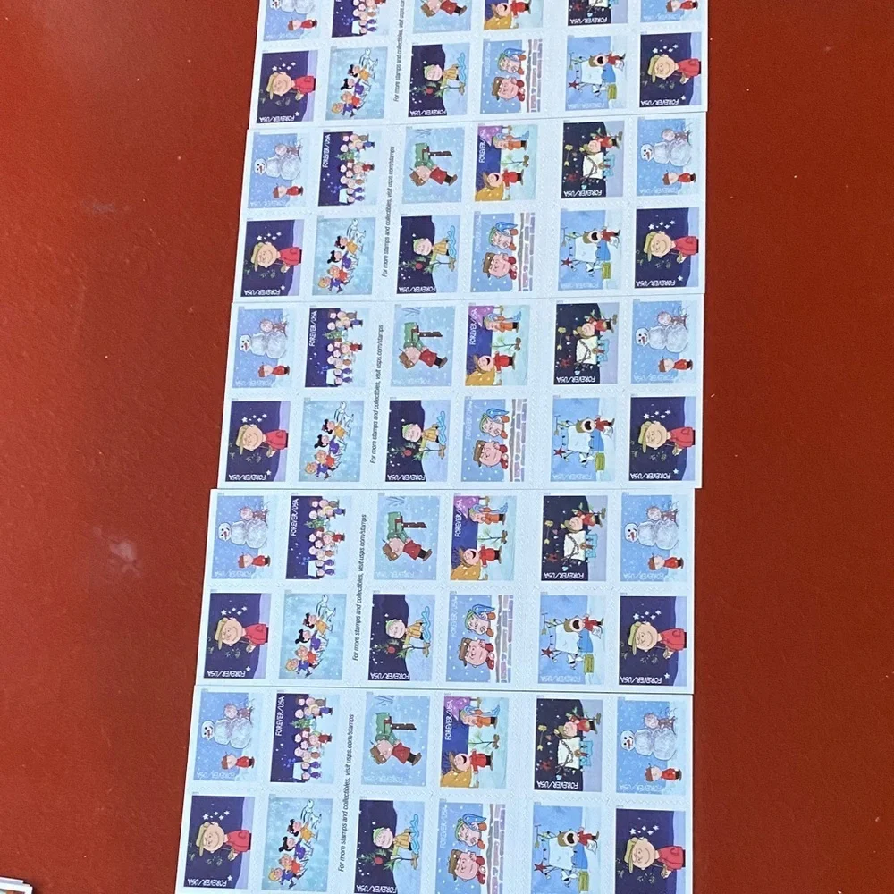 Charlie Brown Christmas Postage Stamps 5 books